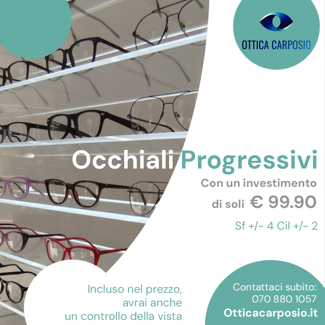 occhiali progressivi completi a €99.90